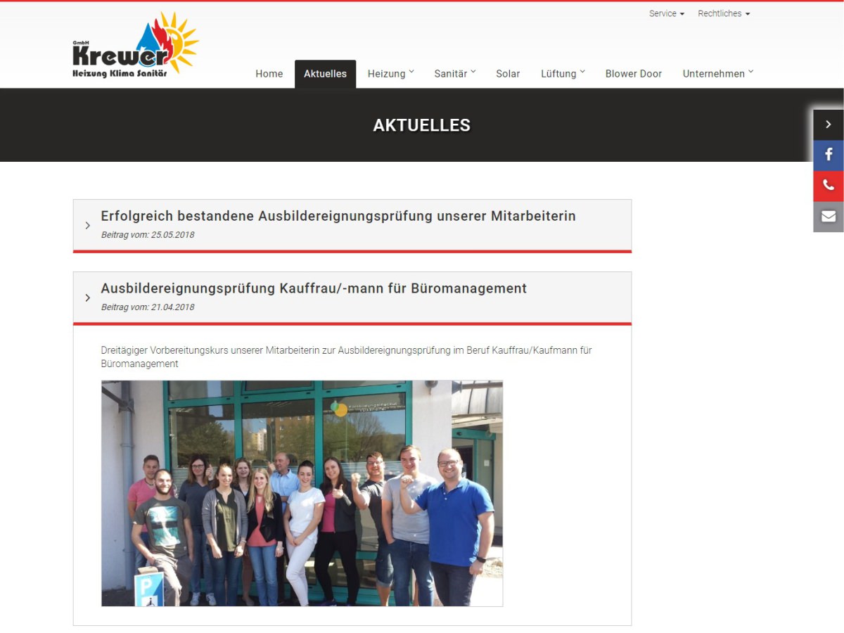 Krewer GmbH - Neuer Webauftritt