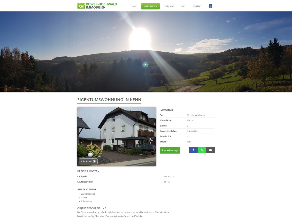 Ruwer-Hochwald Immobilien - Neue Website