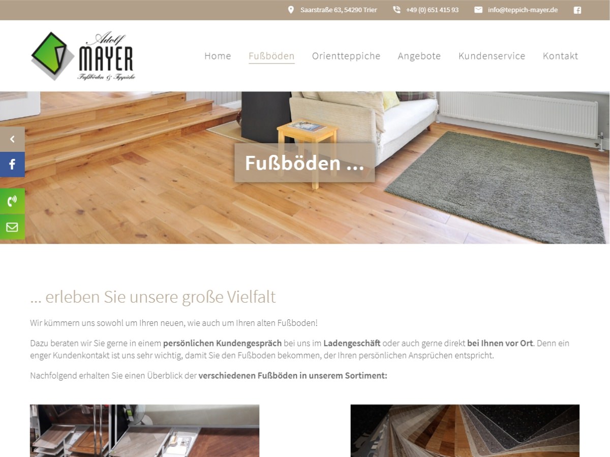 Teppich Mayer - Website Relaunch