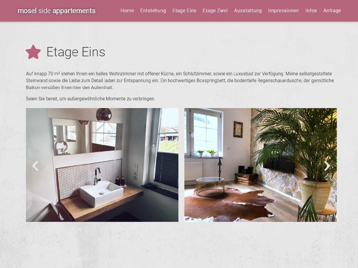 Mosel Side Appartements - Onepager