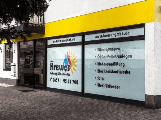 Krewer GmbH - Schaufensterbeschriftung