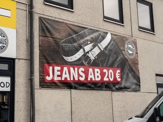 Jeanshaus Markenoutlet - Werbebanner